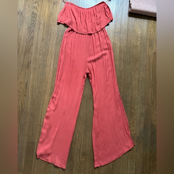 Pants - Coral/Pink Halter Top Romper Women’s S/M EUC